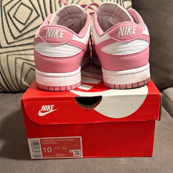 Nike Pink and White Dunks - Picture 2 of 3